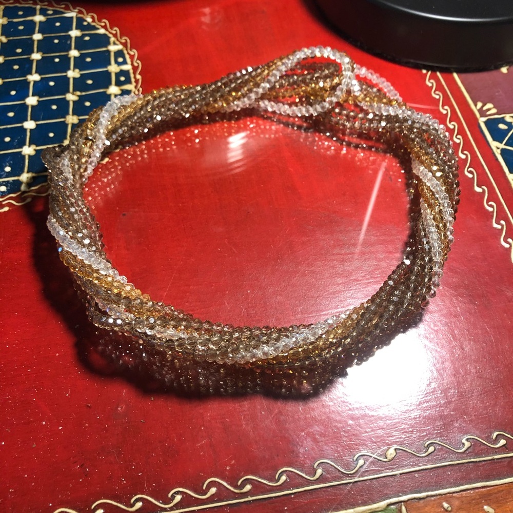 4pc diamond cut bead necklaces. Great sparkle